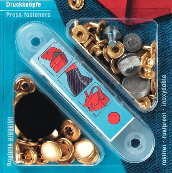 Druckknopf nähfrei Anorak goldfarbig | 12mm (10 Stk.)