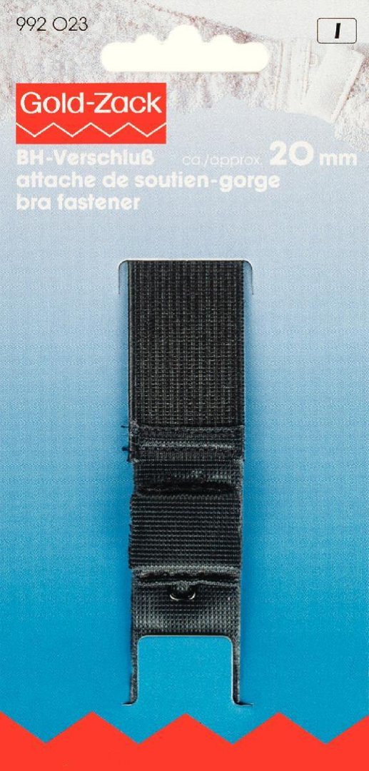 BH-Verschluß Hautschutz 3-fach 20mm schwarz