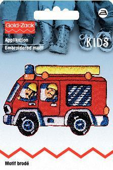 Applikation - Aufbügelmotiv Feuerwehrauto rot