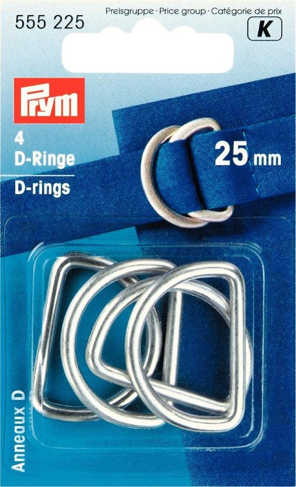 D-Ringe 25mm silberfarbig